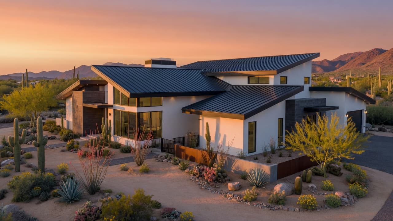Architectural metal roof